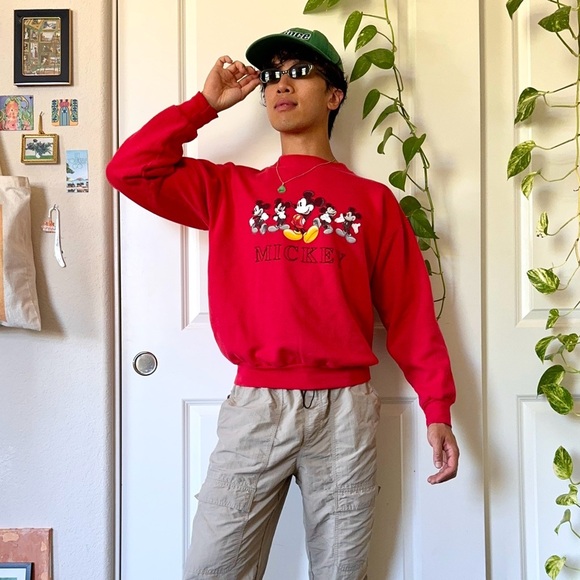 Vintage Red Mickey Mouse Sweater - Picture 1 of 5